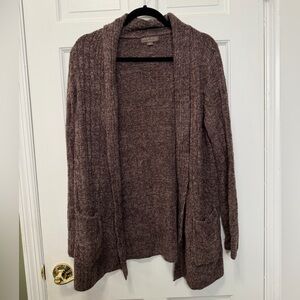 Barefoot Dreams CozyChic Lite Knit Cardigan Brown Size Medium